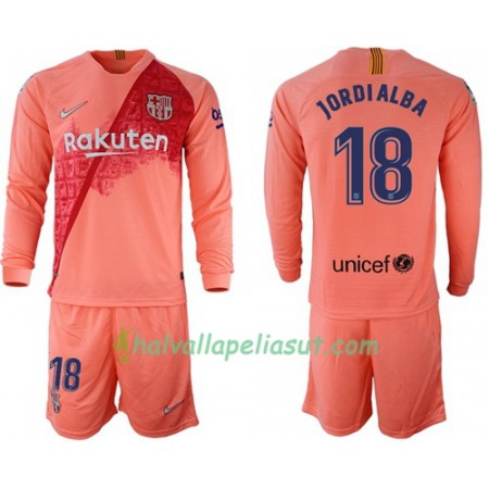 Jalkapallo Pelipaidat FC Barcelona Jordi Alba 18 Lasten 3 Paita 2018-2019 Pitkähihainen